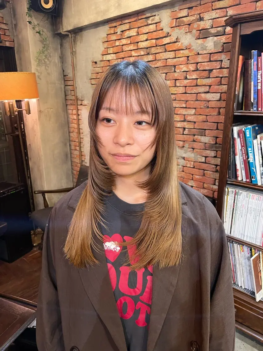 セミロング 《原宿》暖色カラー kokoaのヘアスタイル