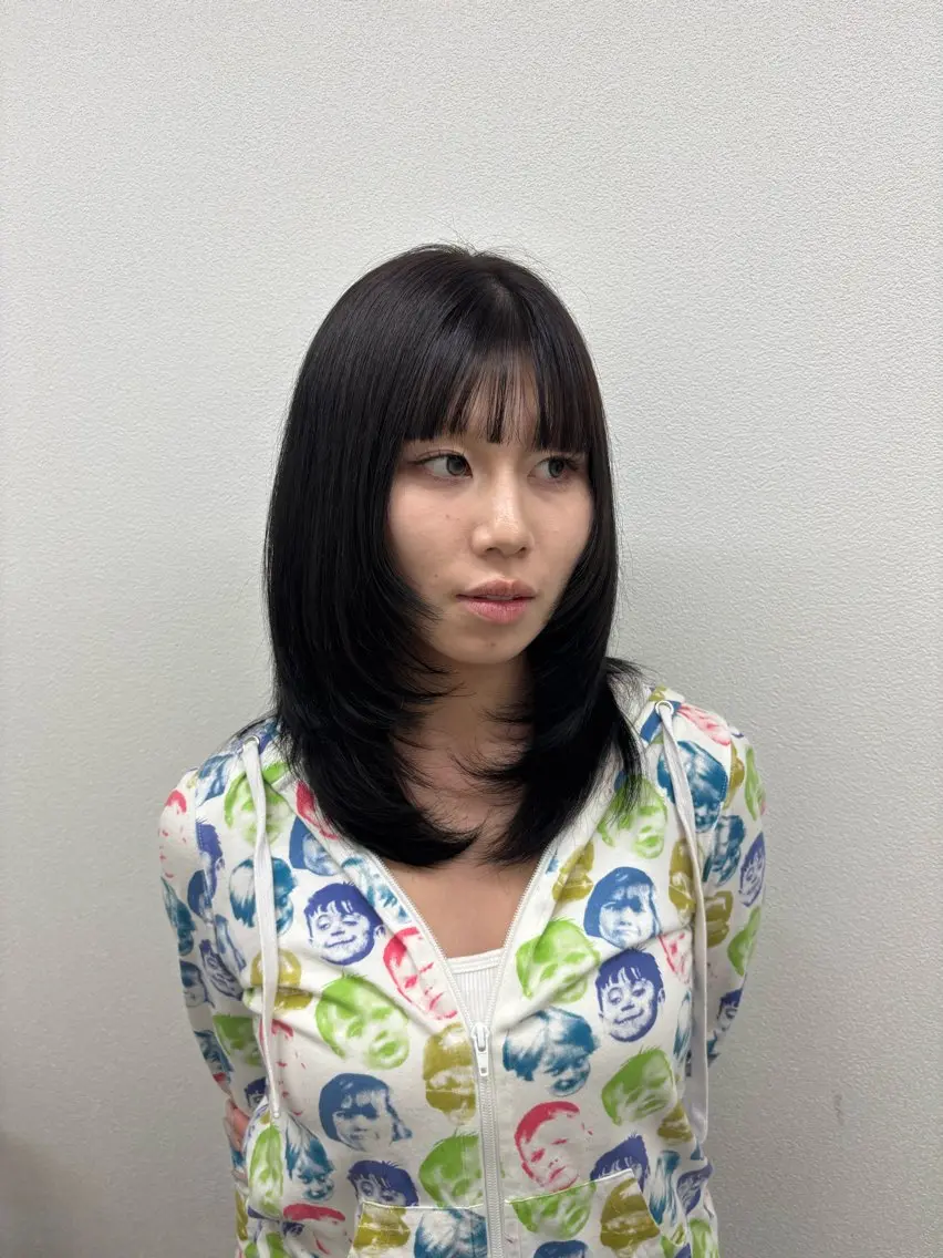 ミディアム カラー トレンドカラー🎀 miku🪞🩰のヘアスタイル