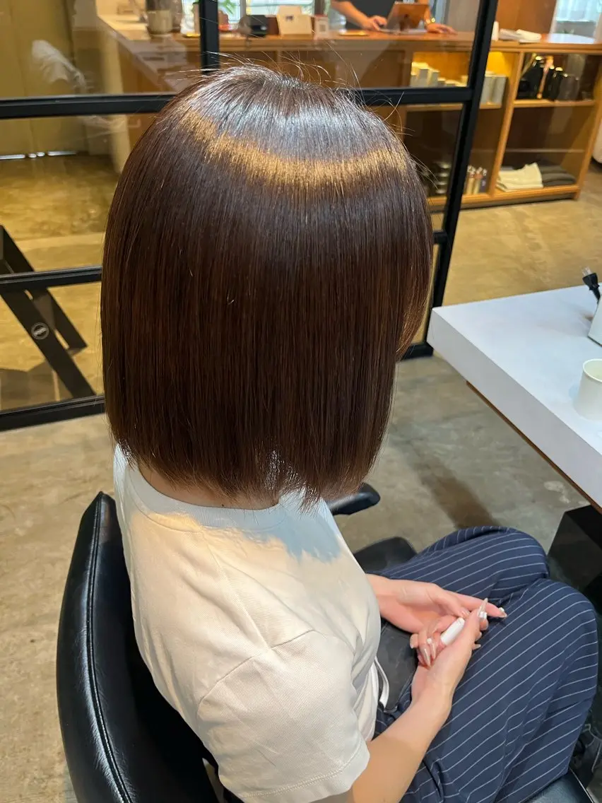 ショート 縮毛矯正 高森 朱雀のヘアスタイル