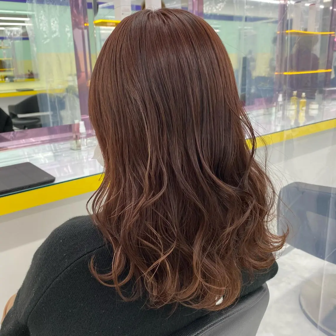 ミディアム カラー ヘアアレンジ カット ヘアカラー mai🍑暖色カラー /レイヤー💖のヘアスタイル