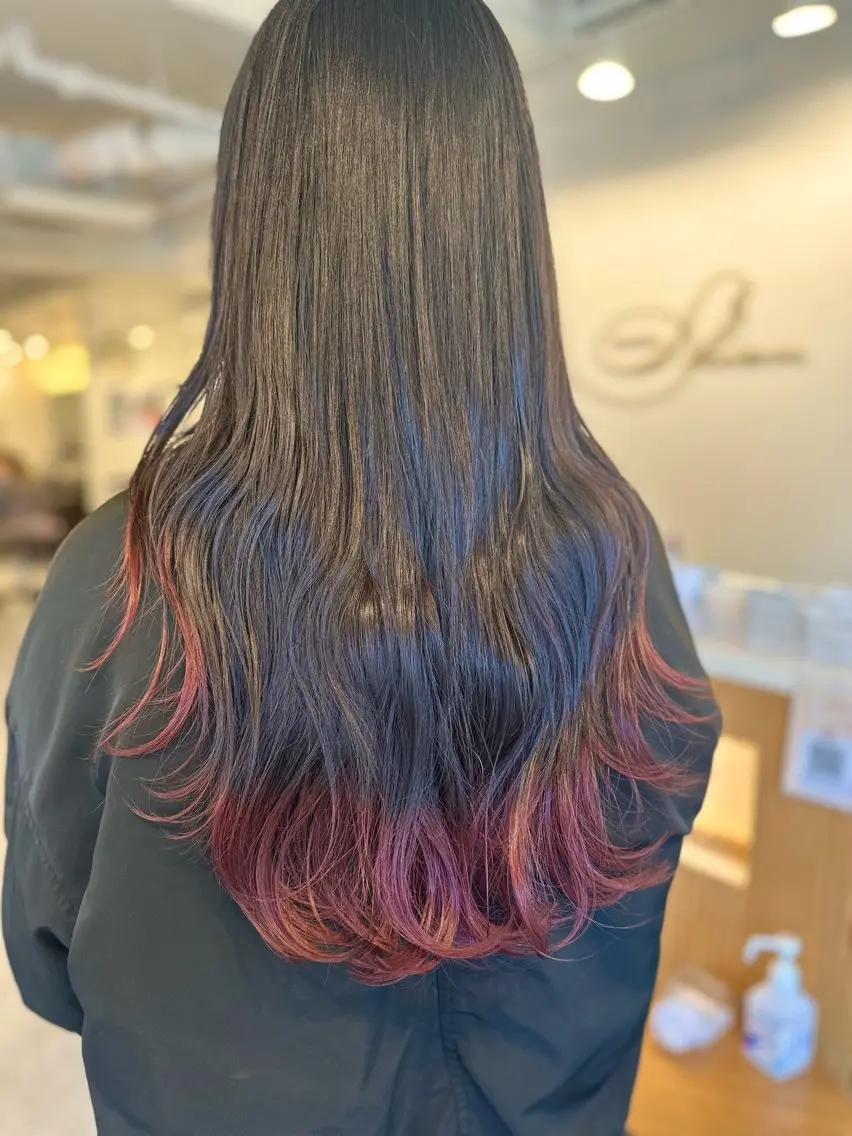ロング カラー グラデーションカラー ヘアカラー トリートメント 特殊カラー特化 ✂️SHIAN フジのヘアスタイル