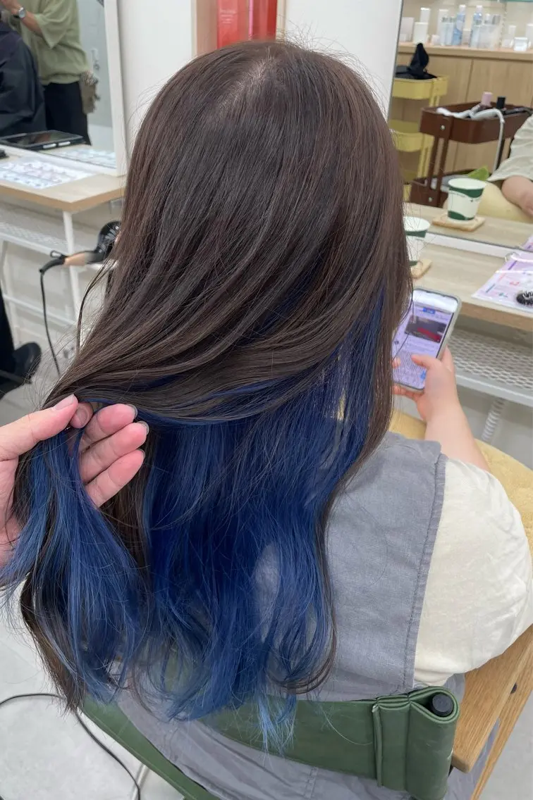 ロング カラー ヘアカラー NaVIユウジ 透明感カラーのヘアスタイル