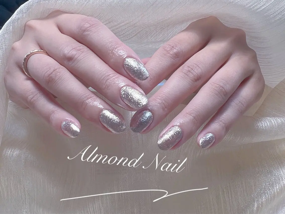 ネイル 長さ出し フラッシュネイル フットネイル フレンチネイル ジェルネイル Almond Nail 亀戸のネイルデザイン