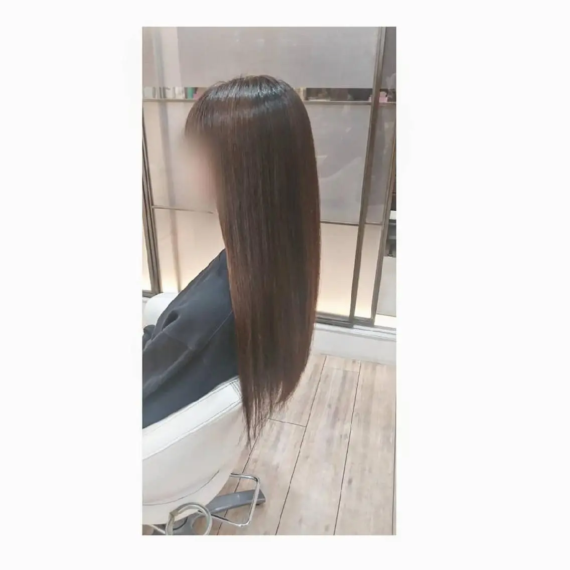 カラー ロング 黒髪 ブラウンカラー 透明感カラー 田中 夏音のヘアスタイル
