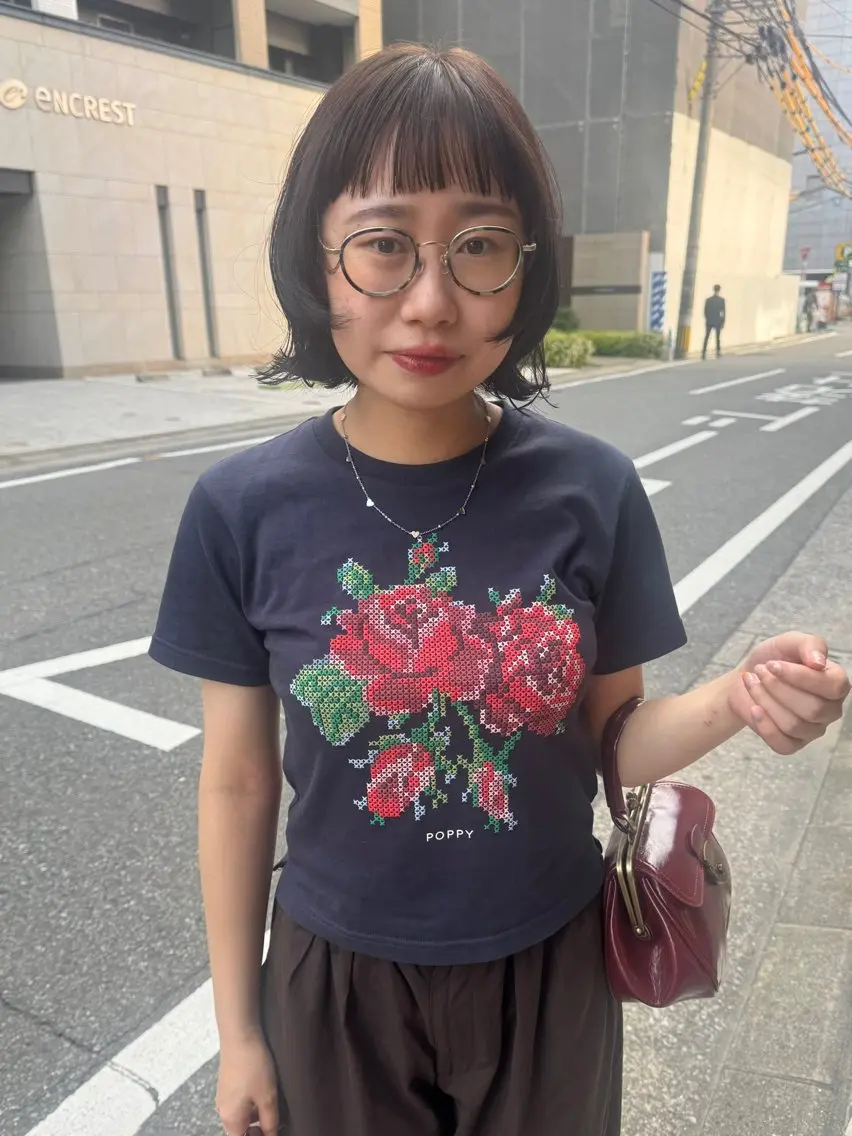 ミディアム カラー カット ヘアカラー トリートメント しずく/Lilu/ 博多美容室のヘアスタイル