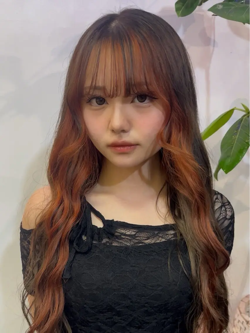 カラー ヘアカラー トリートメント ness 一花のヘアスタイル