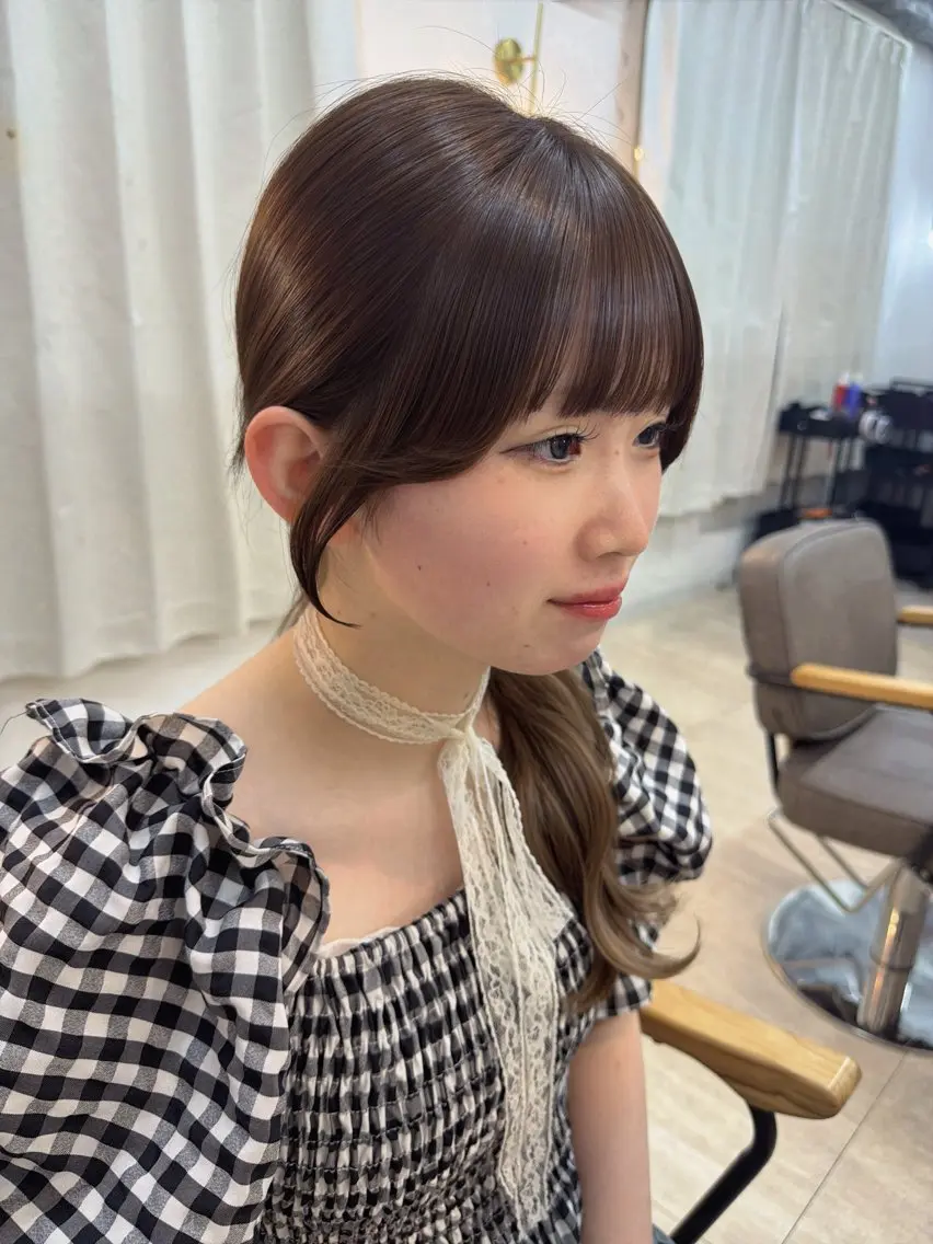 《ご新規様限定》✨🎀透明感ツヤカラー&盛れる❣️顔周りカット🎀✨ 今だけ1stepの保湿ケアトリートメント付き❣️の写真