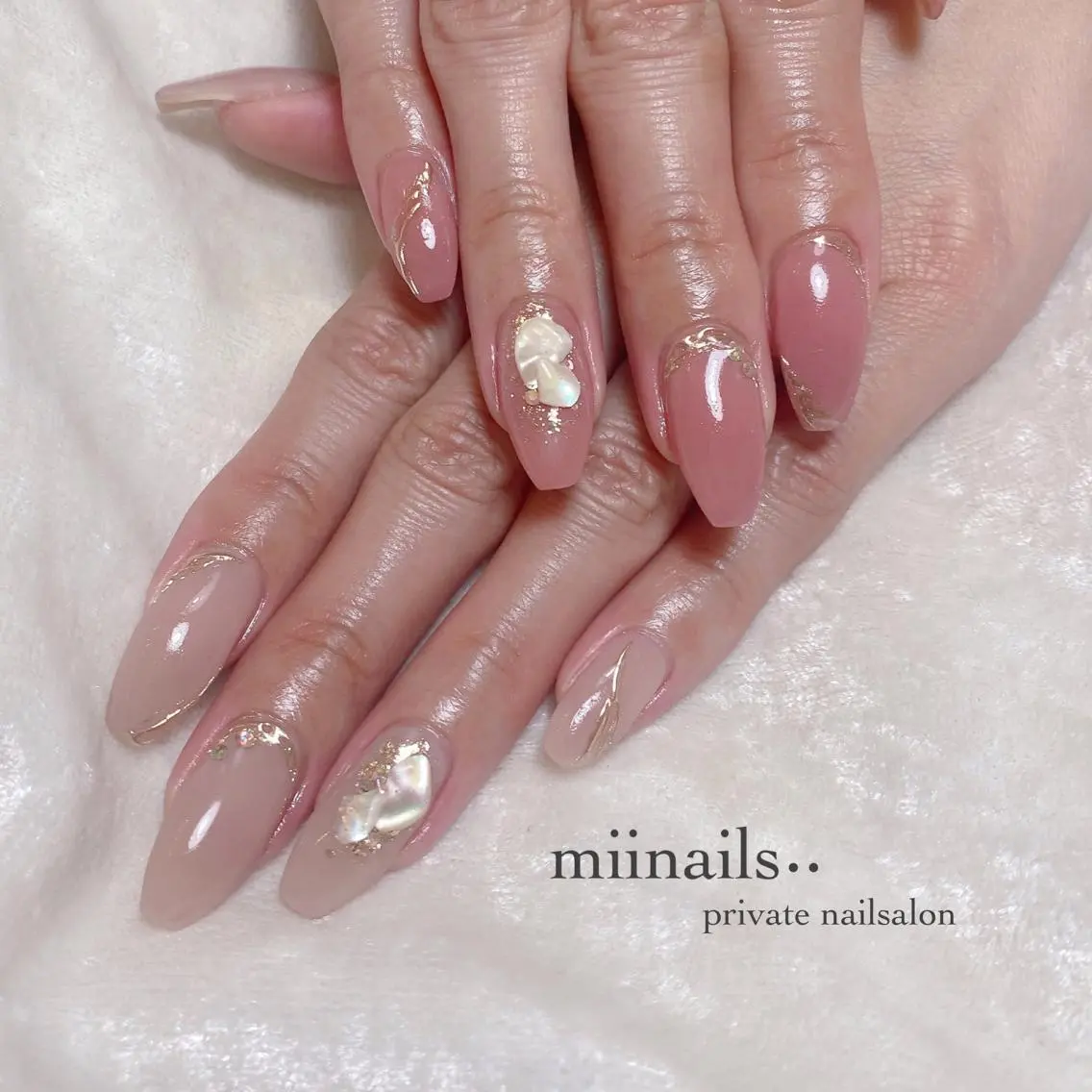 ネイル 韓国ネイル ワンホンネイル ハンドネイル nailsalon miinailsのネイルデザイン