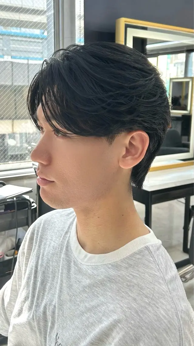 ショート パーマ メンズ カット ヘアセット メンズスタイリスト 前田雄輝のヘアスタイル