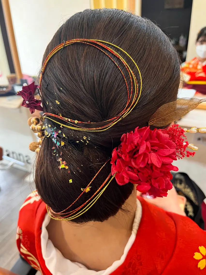 ロング ヘアアレンジ 着物ヘア 結婚式・ブライダル 卒業式のヘアスタイル 大澤 あんなのヘアスタイル
