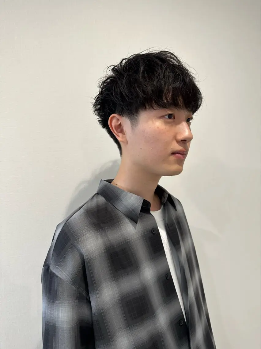メンズ メンズパーマ ツーブロック 高橋 かなのヘアスタイル