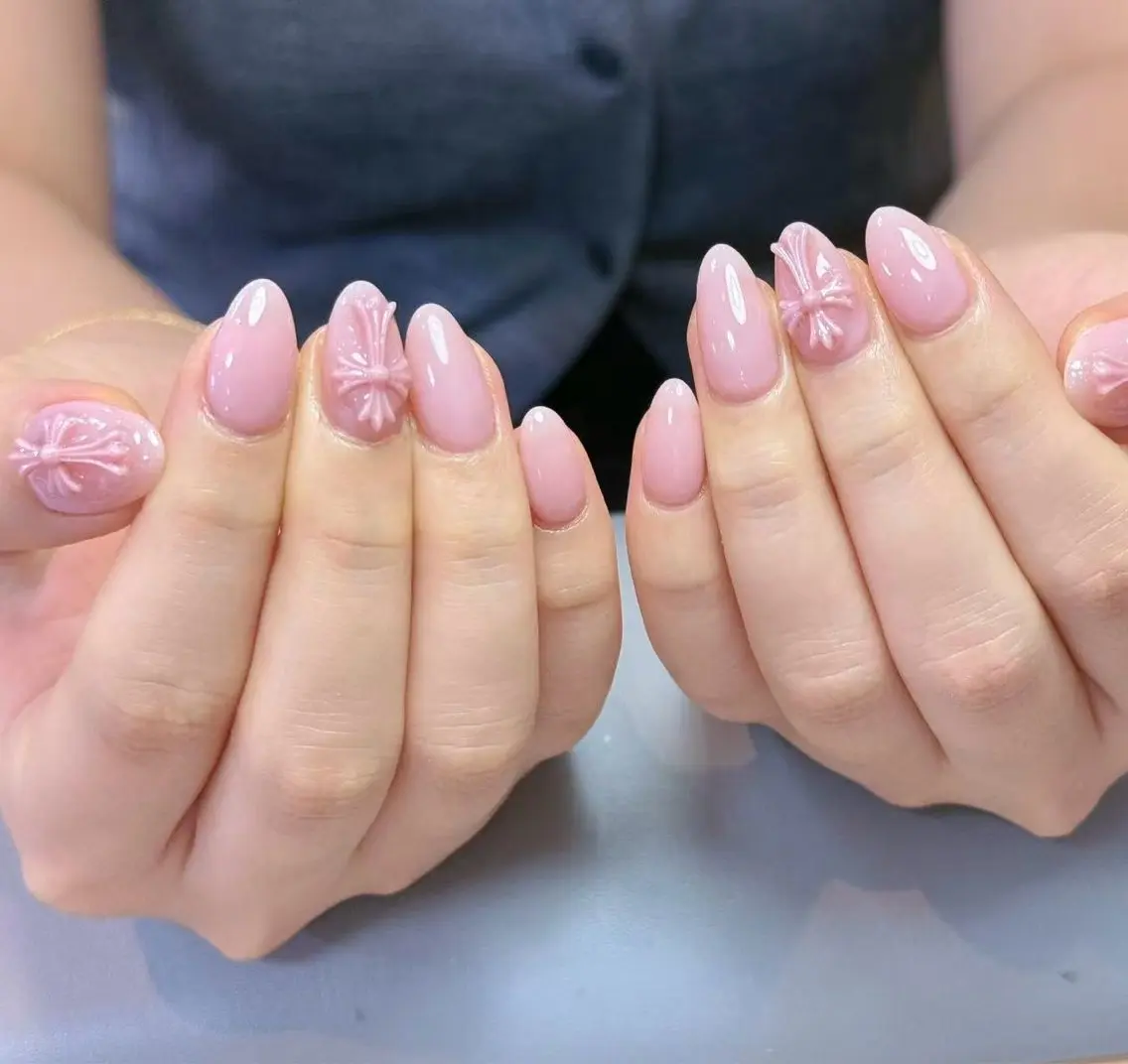 ネイル 韓国ネイル ピンク シンプルネイル ワンホンネイル sunnynail 小桃のネイルデザイン