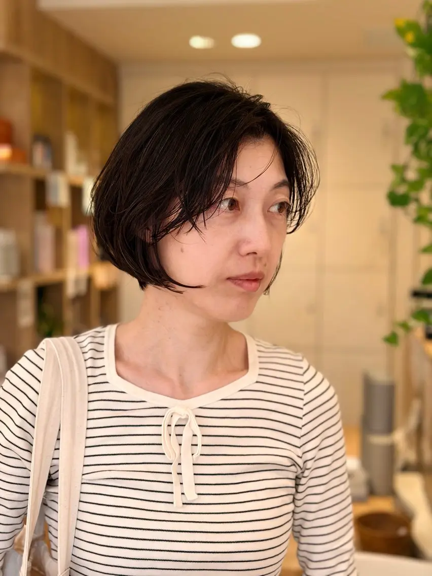 ショート カット 縮毛矯正 髪質改善/イルミナ/ 城崎のヘアスタイル