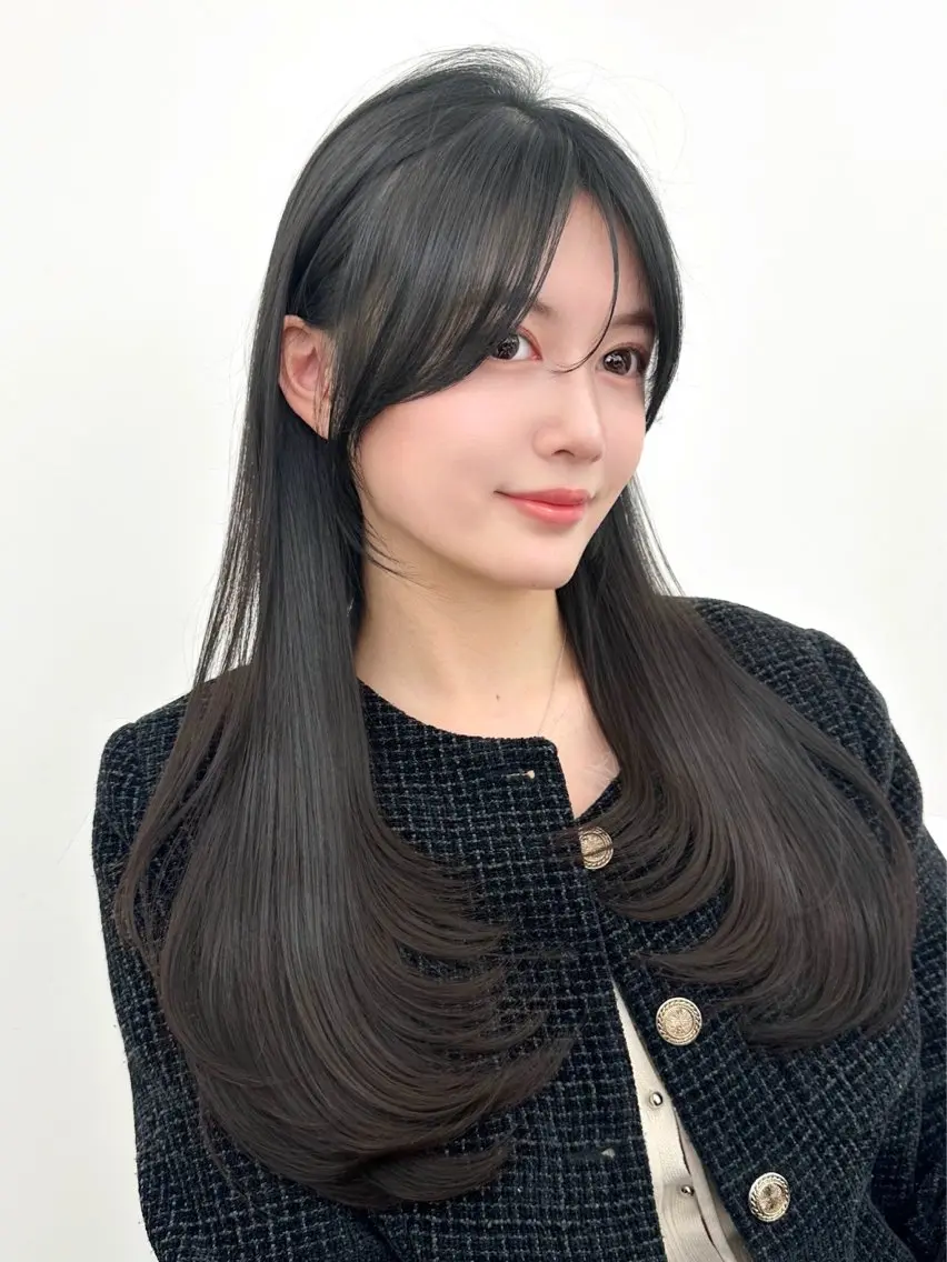 ロング カラー カット ヘアカラー トリートメント 🇰🇷韓国風くびれ ヘア🇰🇷中村優大のヘアスタイル
