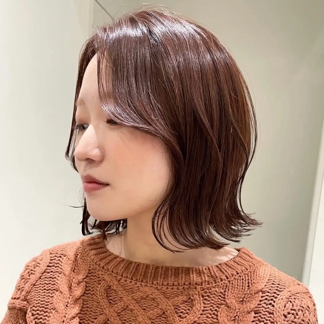 ミディアム カラー ヘアアレンジ ヘアカラー 内大久保 列夏のヘアスタイル