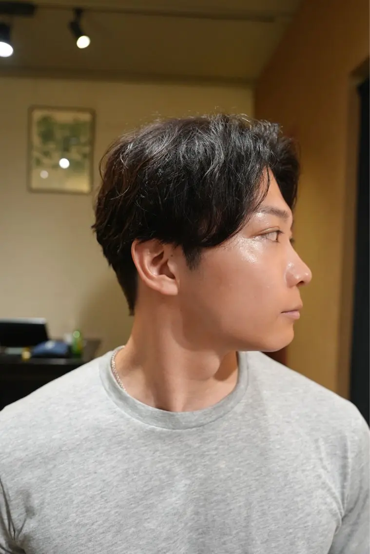 メンズ カット パーマ メンズパーマ いしだ りょうのヘアスタイル