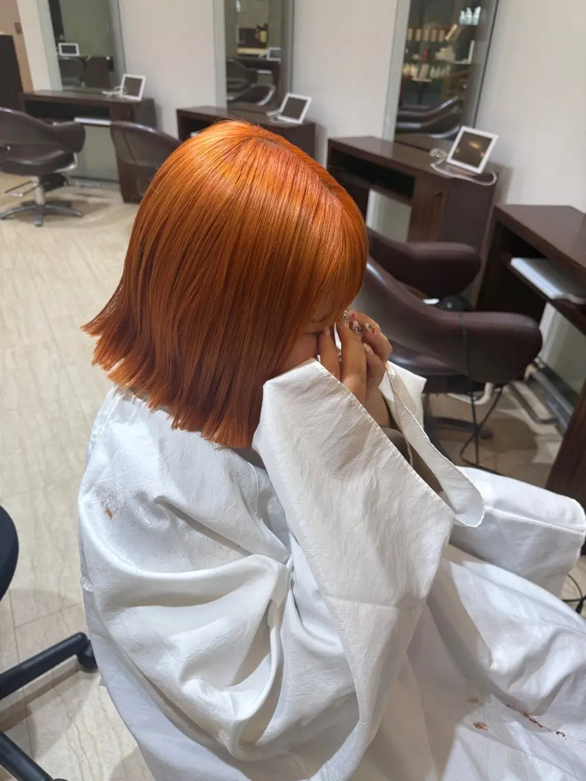 ミディアム カラー ブリーチ 舘山 みらいのヘアスタイル