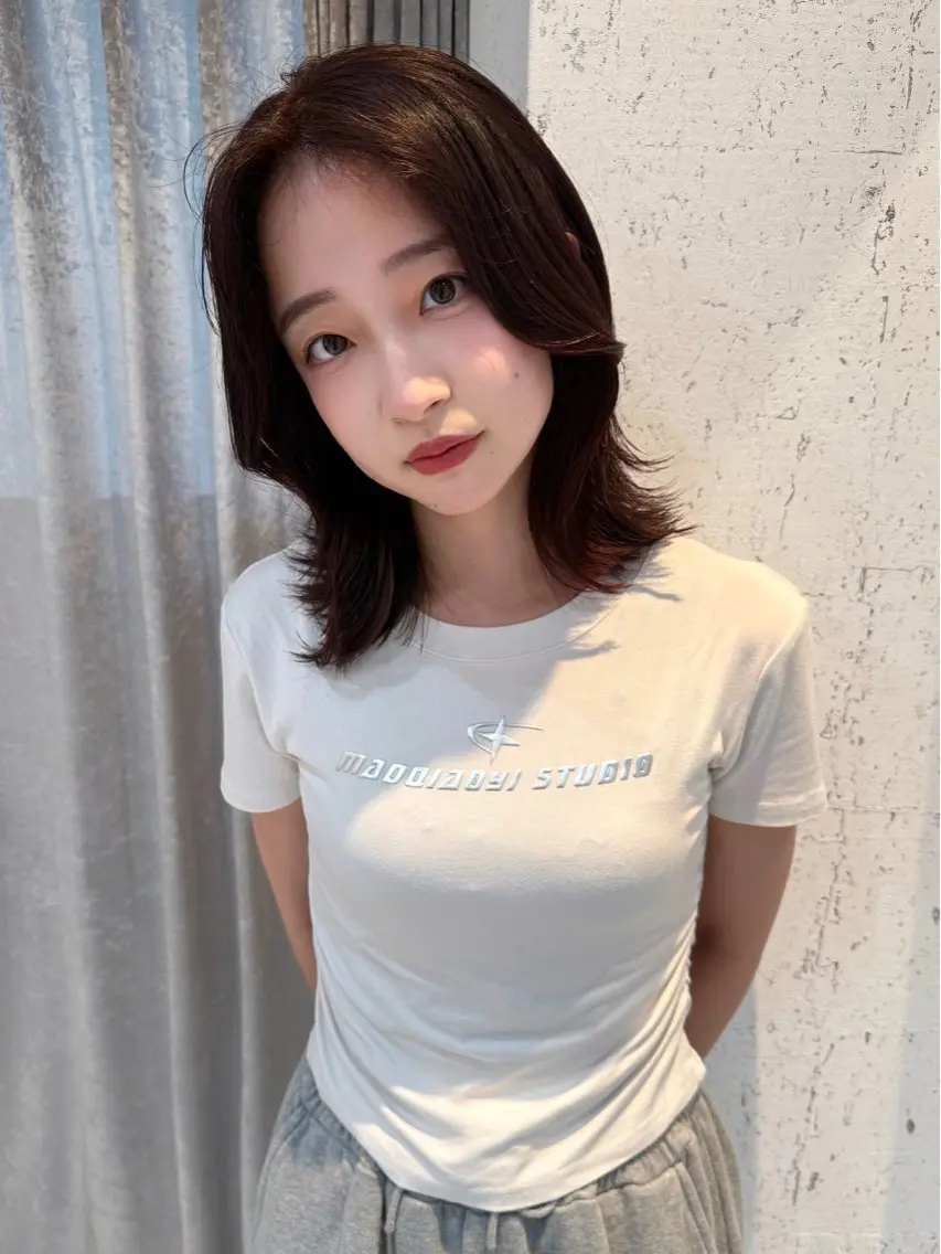 ミディアム カラー カット ヘアカラー トリートメント mai / linoah˚✧のヘアスタイル