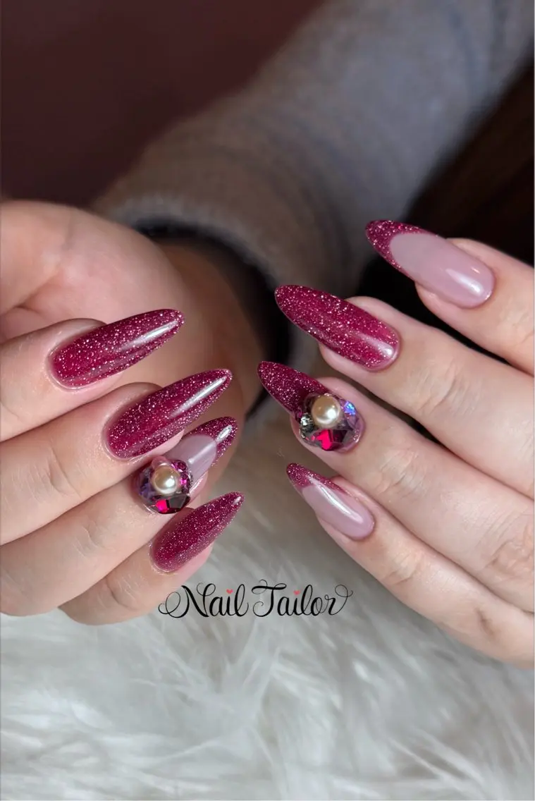 ネイル フラッシュネイル フレンチネイル ロングネイル ハンドネイル NailTailor ネイルテイラーのネイルデザイン