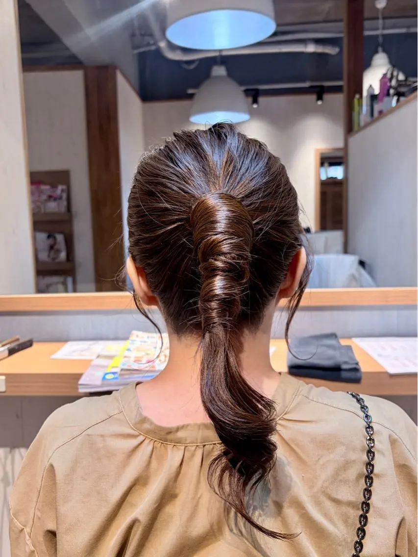 ヘアアレンジ ポニーテール 神野 楓のヘアスタイル