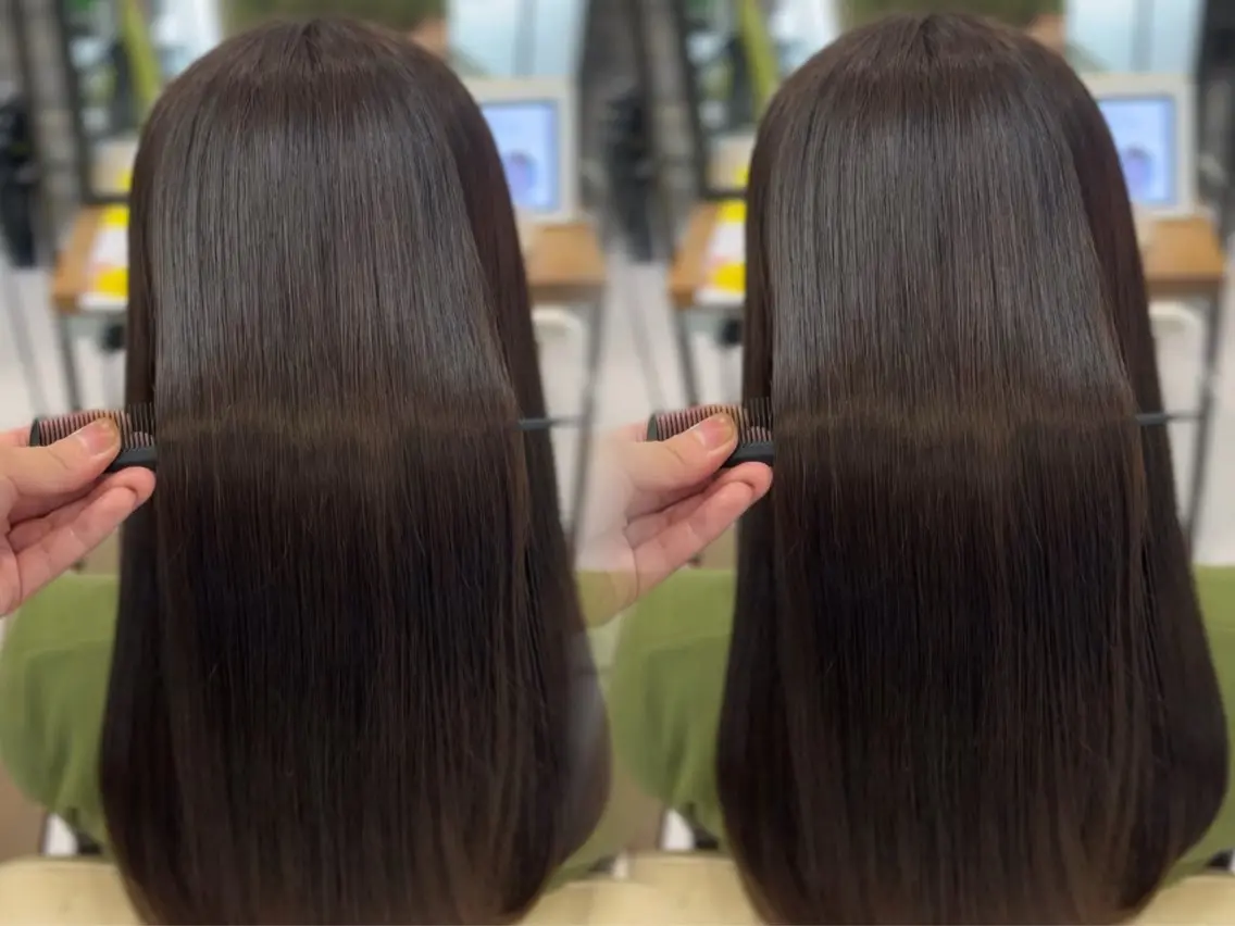 ロング カット 縮毛矯正 トリートメント 縮毛矯正/髪質改善/ HARUのヘアスタイル