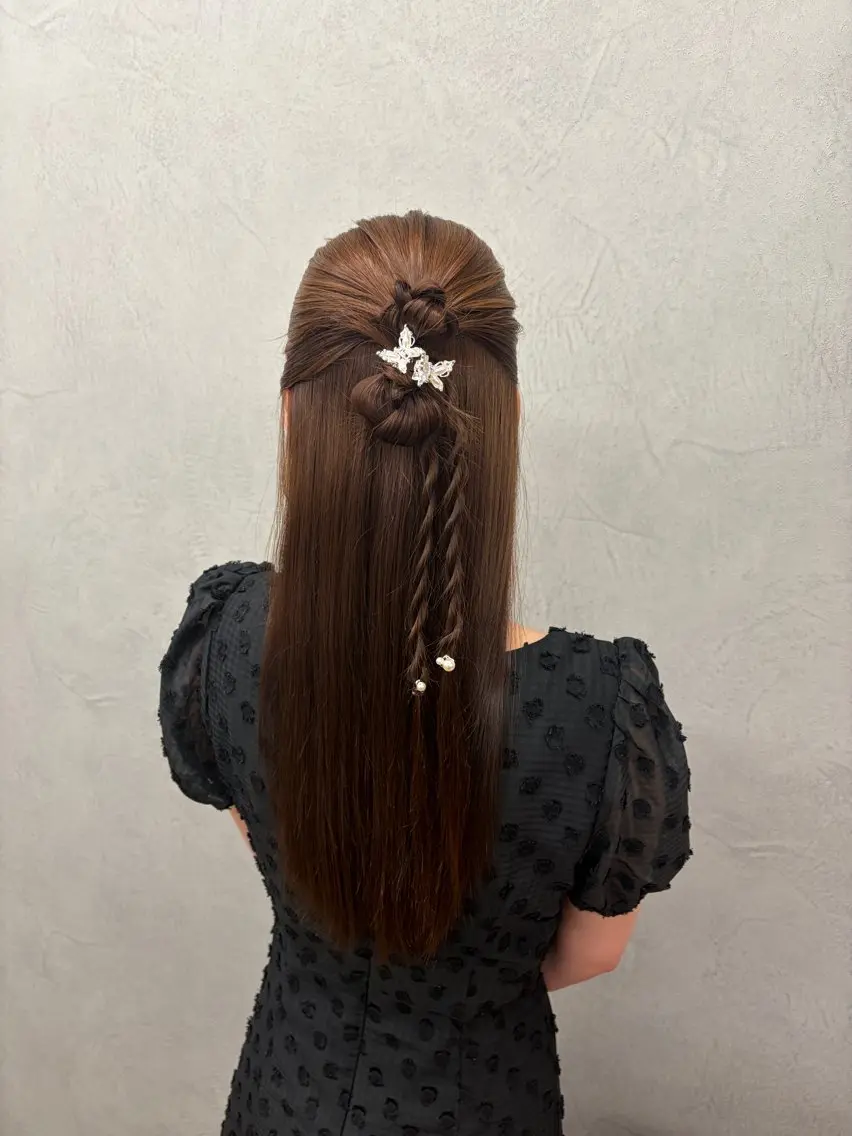 ヘアアレンジ ヘアセット 髪質改善×韓国風/小 顔レイヤー/早瀬櫻子のヘアスタイル