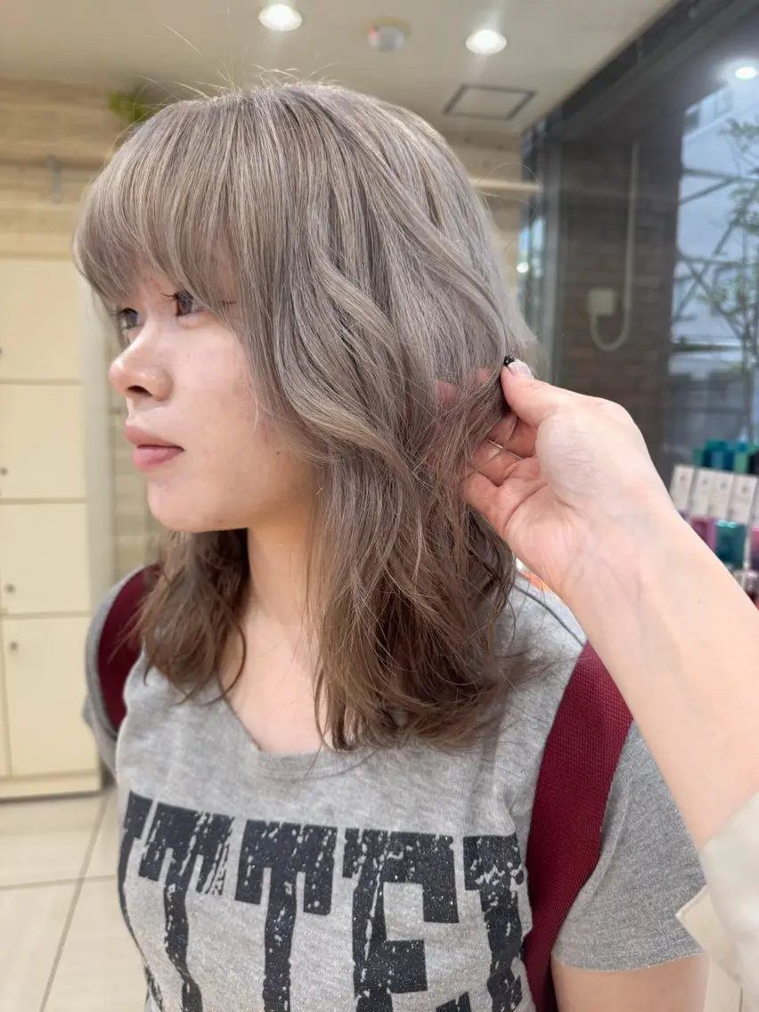 ミディアム カラー デザインカラー Seeknext // Rukaのヘアスタイル