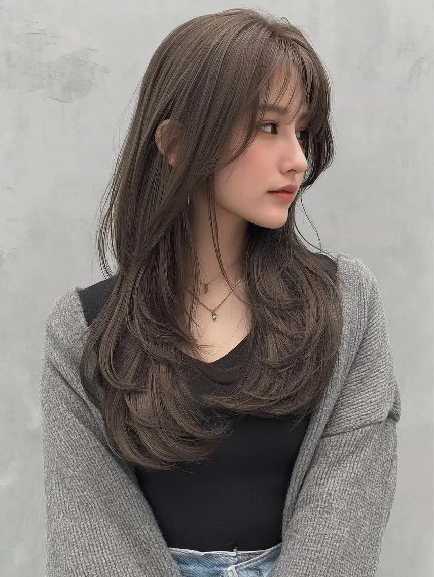 ロング 中村絵里奈レディース カットモデル🌷のヘアスタイル