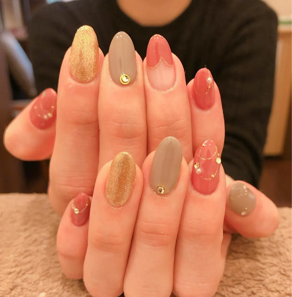 ネイル ハート ブライダルネイル BEBE BEAUTEのネイルデザイン