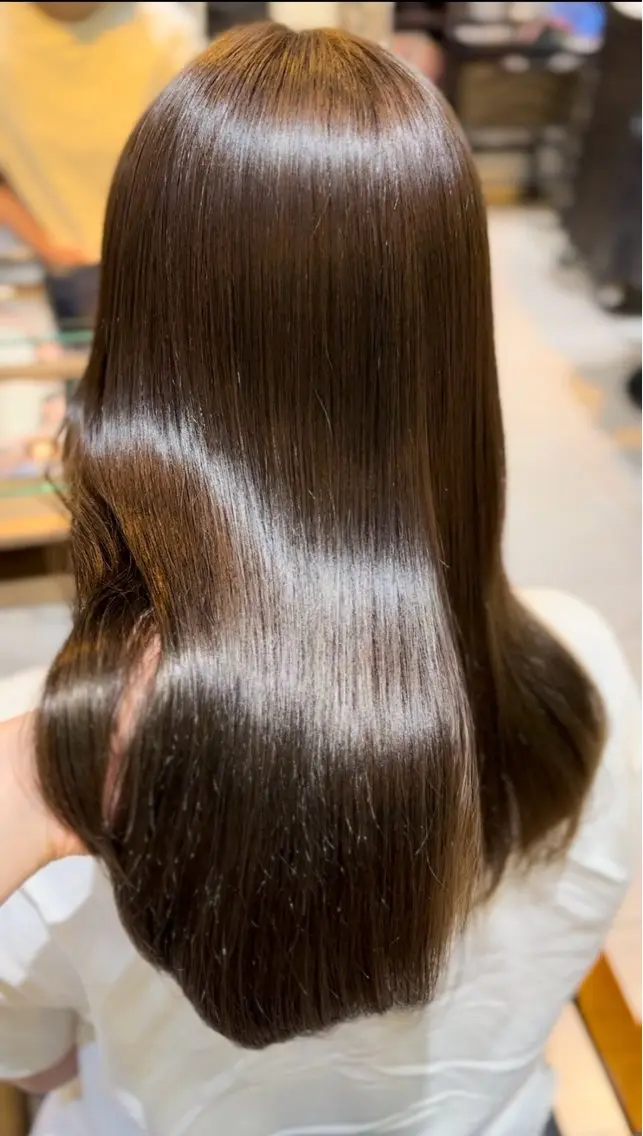 ロング カラー ケアカラー 髪質改善 トリートメント 透けるbrown カラー🎗♡yukaのヘアスタイル