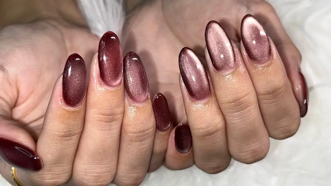 ネイル アートネイル マグネットネイル ニュアンスネイル ワンカラーネイル シンプルネイル ハンドネイル プライベートサロン N's Nailのネイルデザイン