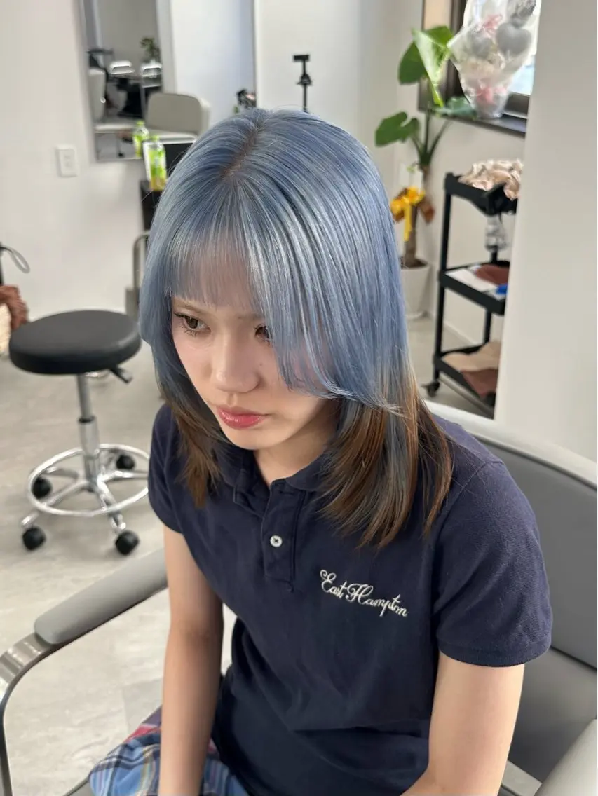 ミディアム カラー ブラウンカラー ヘアカラー トリートメント ブリーチ/ベージュ /natsumiのヘアスタイル