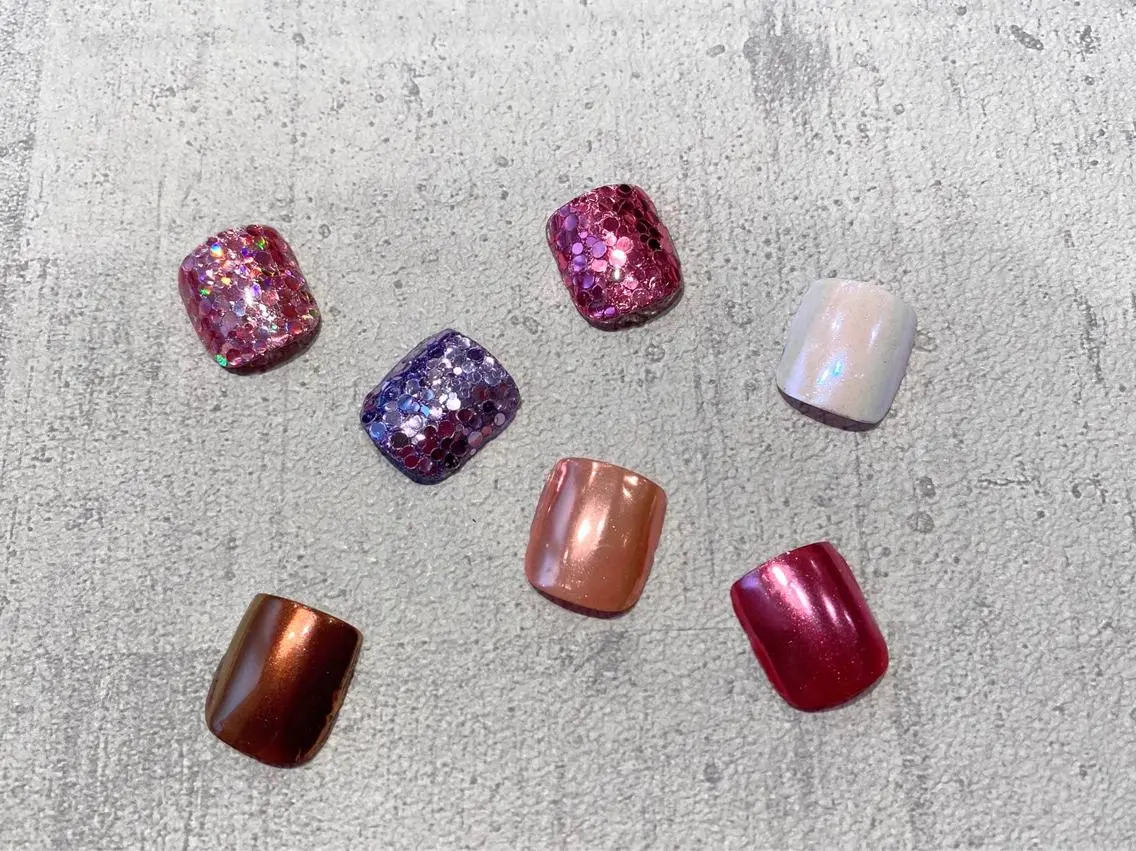 ネイル ミラーネイル フットネイル hair&nail NO-MUのネイルデザイン