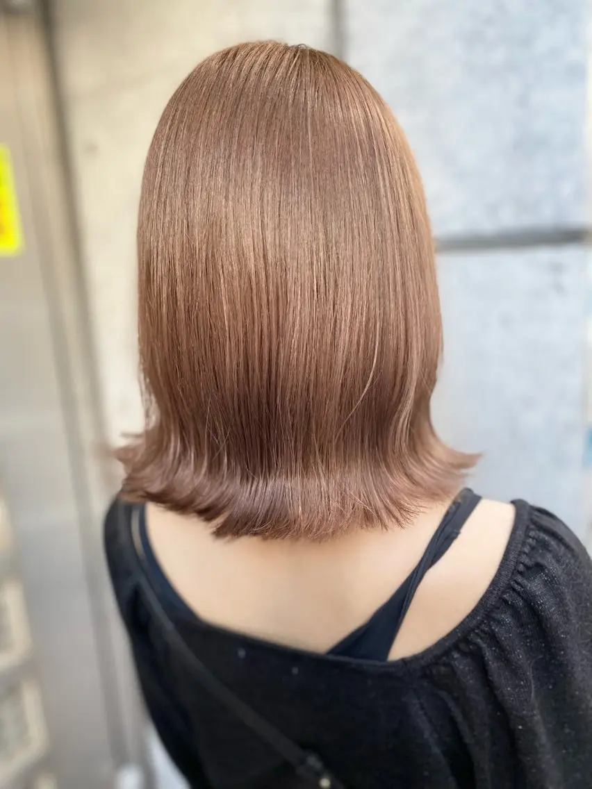 ショート カラー パーマ ヘアアレンジ ベージュカラー ブリーチ ミルキーベージュ ボブ 外ハネヘア 👑指名率No.1 👑坂口飛翔のヘアスタイル