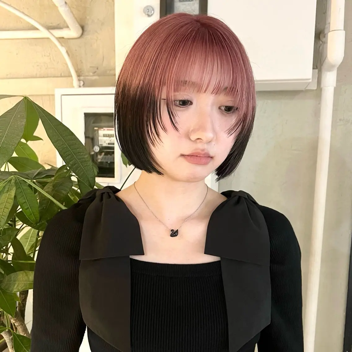 ミディアム カラー ヘアカラー トリートメント 🥃まろやかカラー/ ボブ🥃yujiroのヘアスタイル