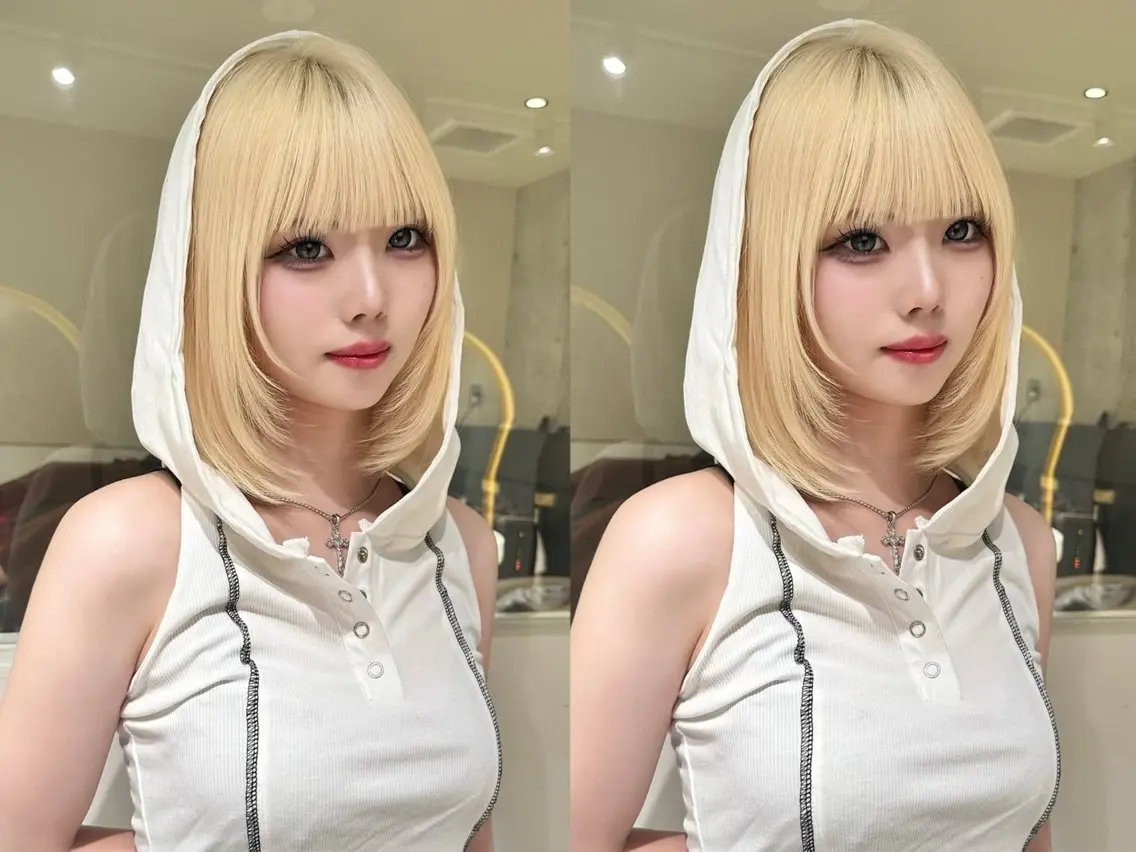 ミディアム ヘアカラー MOE 福岡韓国ヘア✧︎のヘアスタイル