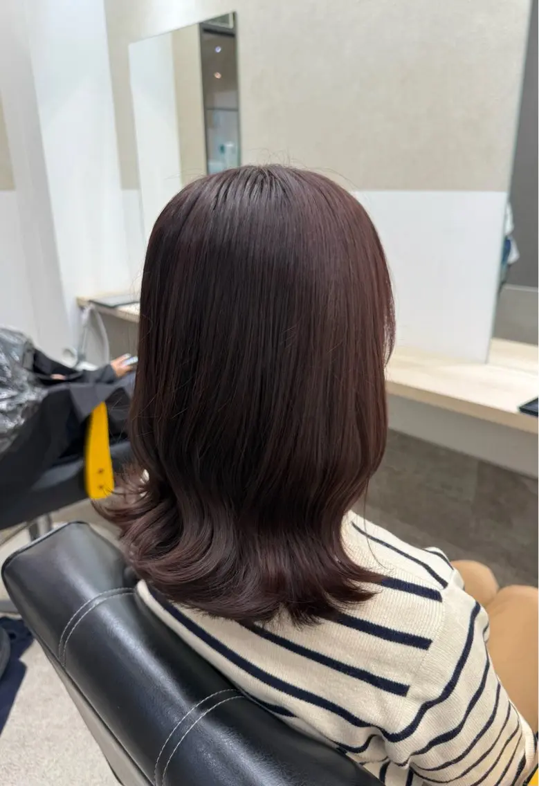 ミディアム カット ヘアカラー トリートメント GiseL 博多 ほのかのヘアスタイル