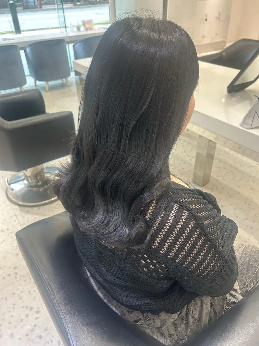 セミロング ヘアアレンジ 𝐑𝐈𝐎ྀིのヘアスタイル
