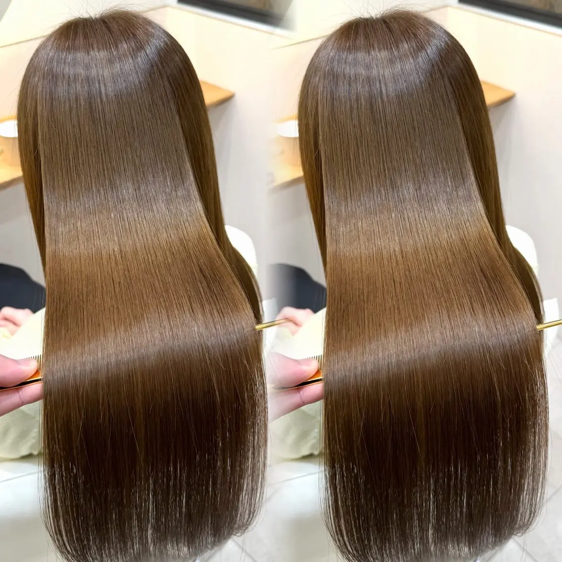 ロング 縮毛矯正 【艶カラー】 じゅりのヘアスタイル