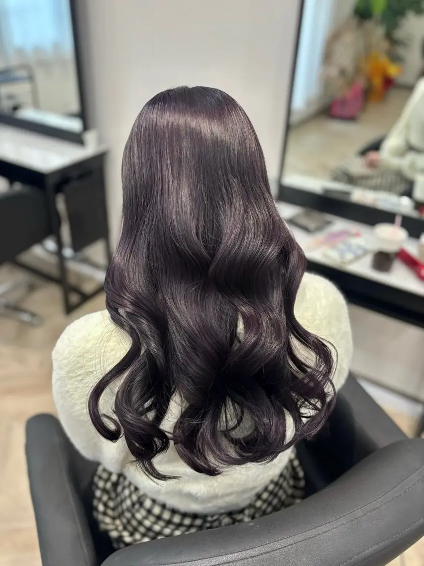 ロング カラー ブリーチ グレージュ ラベンダーカラー ラベンダーグレージュ ラベンダーグレー ヘアカラー 𝒎𝒐𝒆🩰 名駅/ヘアメ/暖色♡のヘアスタイル
