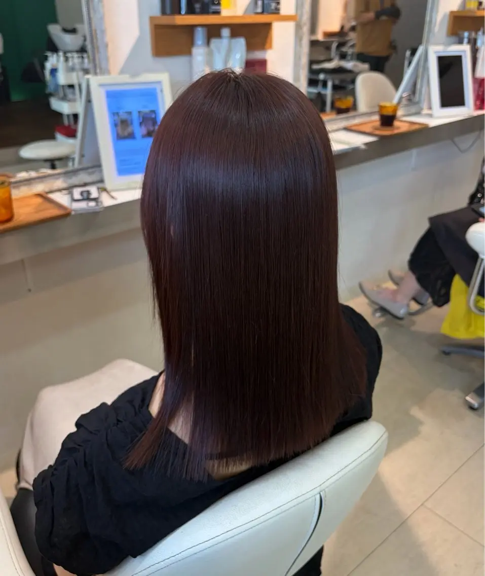 ミディアム カラー ヘアカラー 井口 陽菜のヘアスタイル