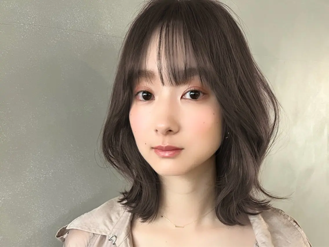 ミディアム カラー メンズパーマ /セミナーモデル募集のヘアスタイル