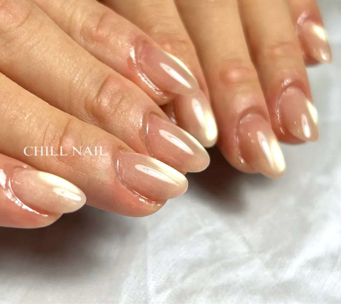ネイル ゴールド マグネットネイル ハンドネイル CHILL NAILのネイルデザイン