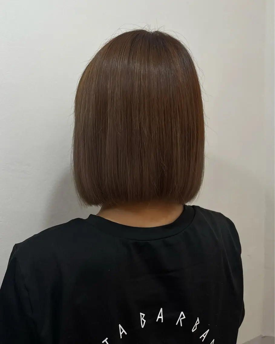 ミディアム カラー ボブレイヤー ブリーチ ブラウンカラー 透明感カラー デザインカラー ヘアカラー トリートメント sayuri /大阪・心斎橋美容師のヘアスタイル