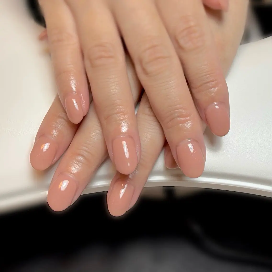 カラー ベージュカラー ピンクカラー ピンクベージュ ハンドネイル nail salon MELOのネイルデザイン
