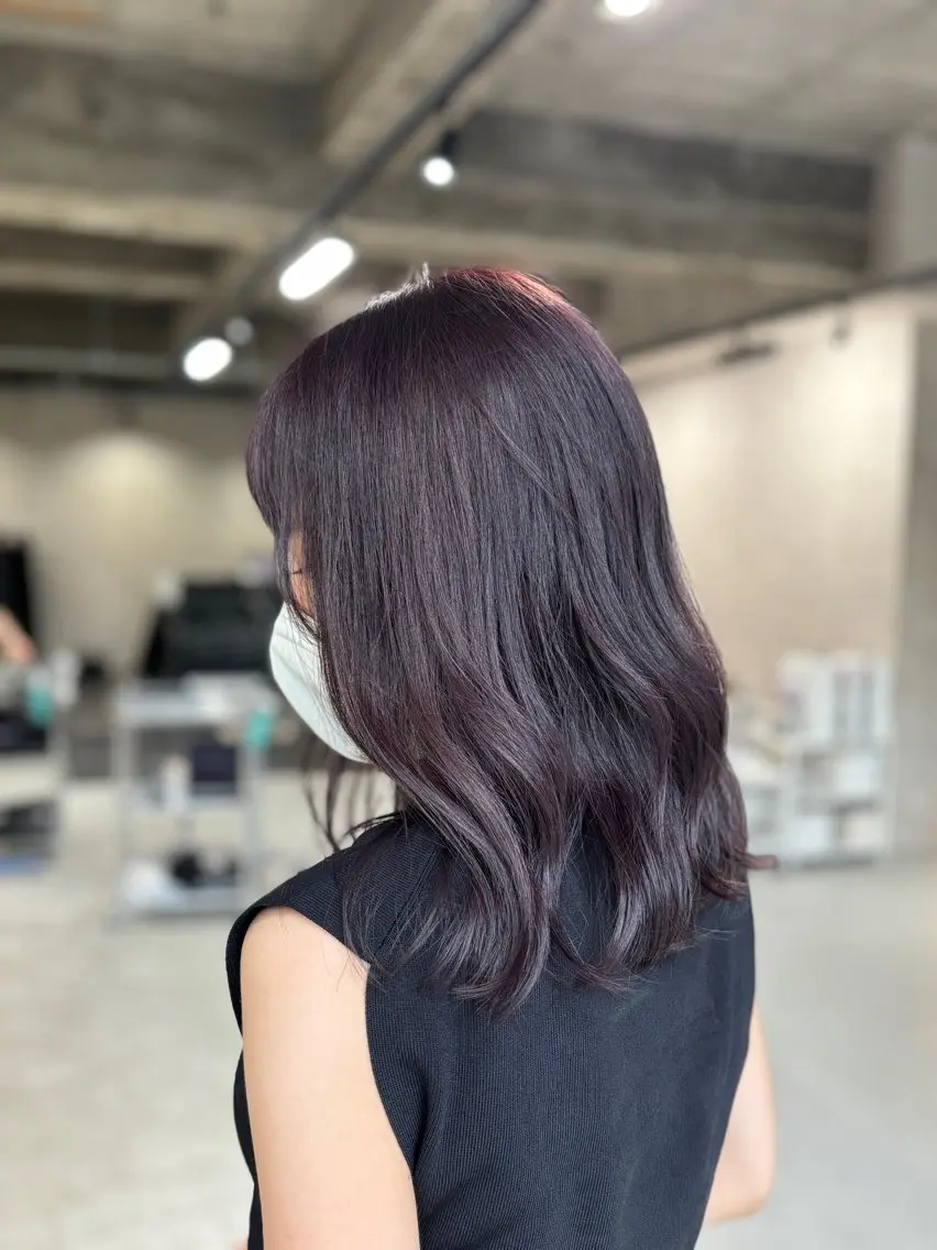 ミディアム カラー 長崎 紗南のヘアスタイル