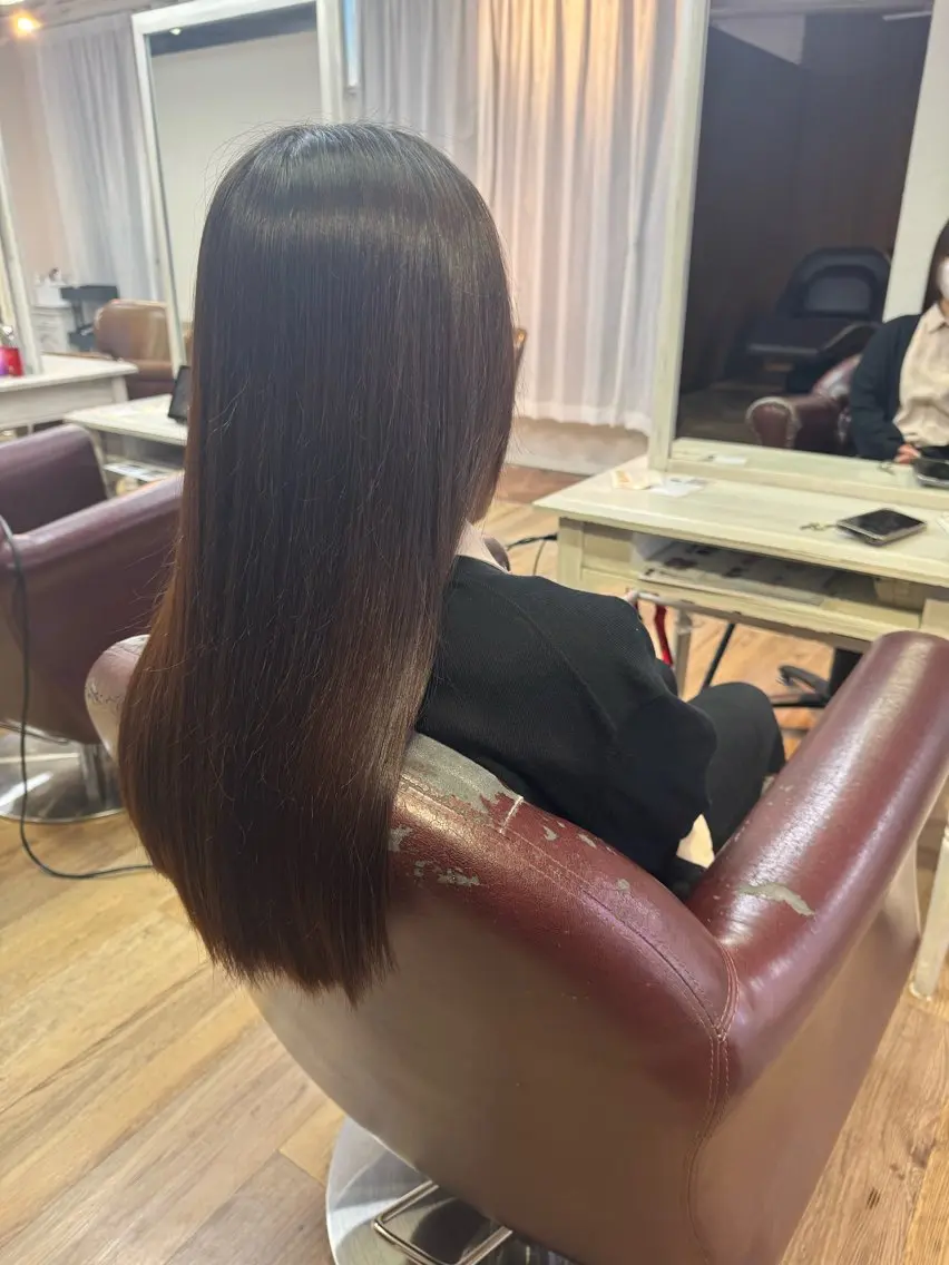 ロング 縮毛矯正 あいり 👶🏻❤︎のヘアスタイル
