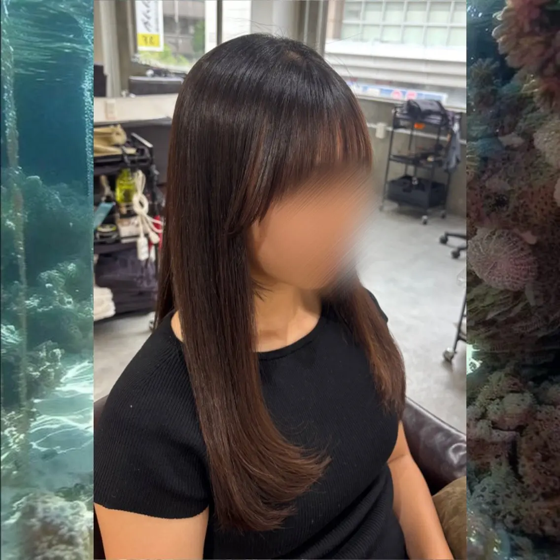 ロング カット 縮毛矯正 河原 彩心【練習モデル】のヘアスタイル
