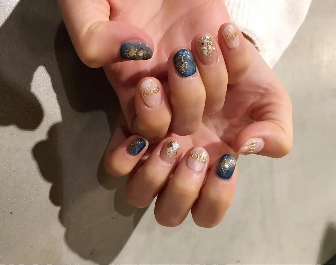 ネイル アートネイル 長さ出し ジェルネイル マットネイル ミラーネイル ハンドネイル nail salon Soeurのネイルデザイン
