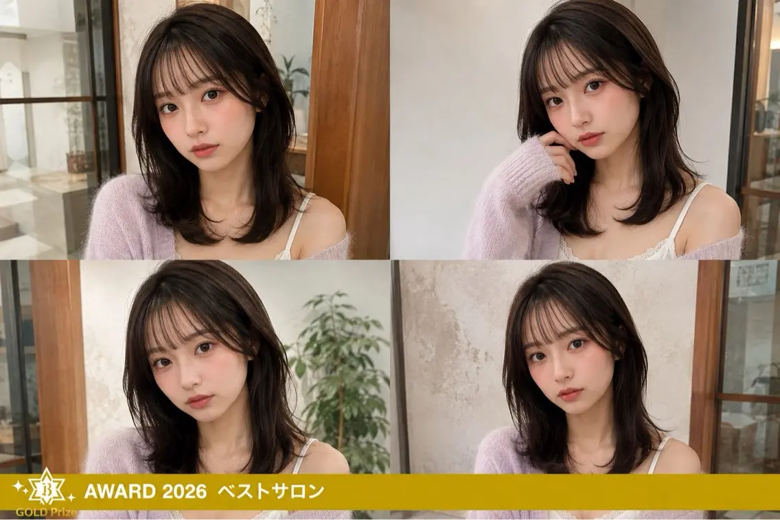 ミディアム カット ヘアカラー トリートメント Garden 浅草蔵前のヘアスタイル